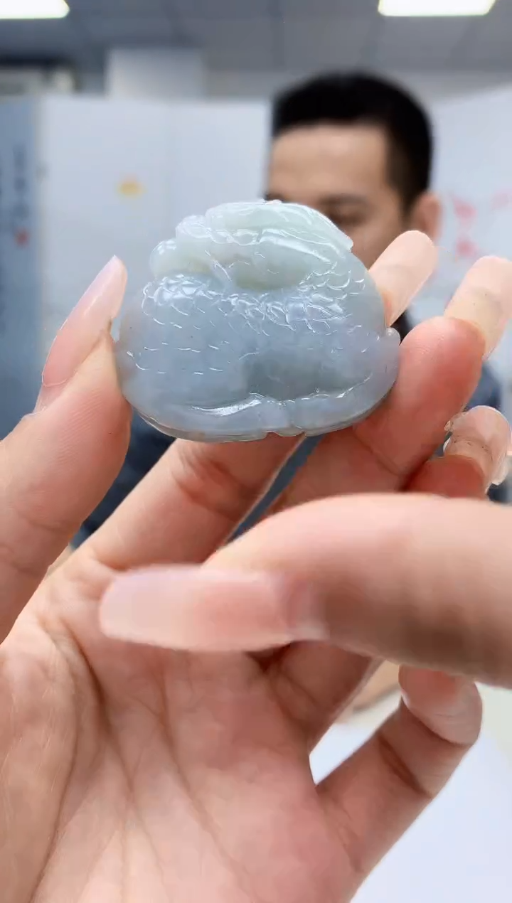 【闪购商品】定制翡翠未镶嵌3916lr-毛货挂件78