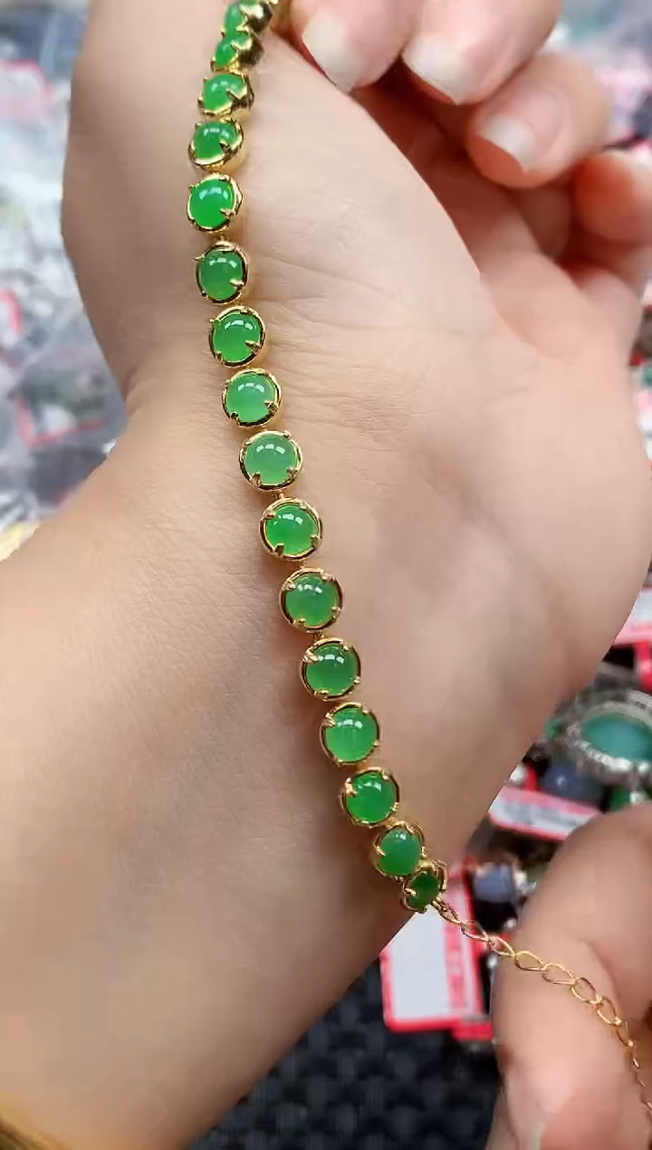 银S925镶嵌戒指翡翠天然A货缅甸翡翠