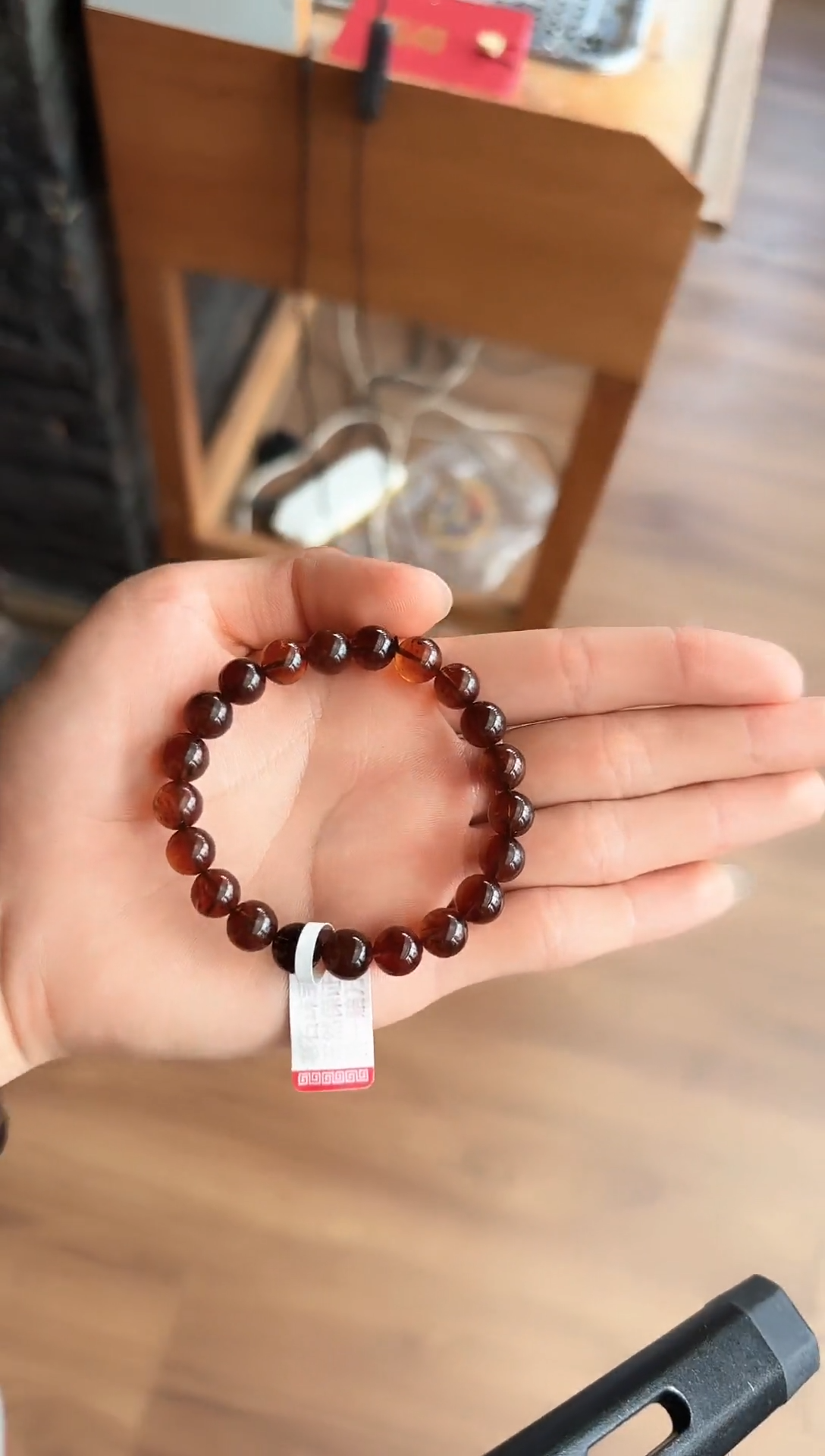 手串琥珀未镶嵌/75微瑕缅甸琥珀紫罗兰手串9mm