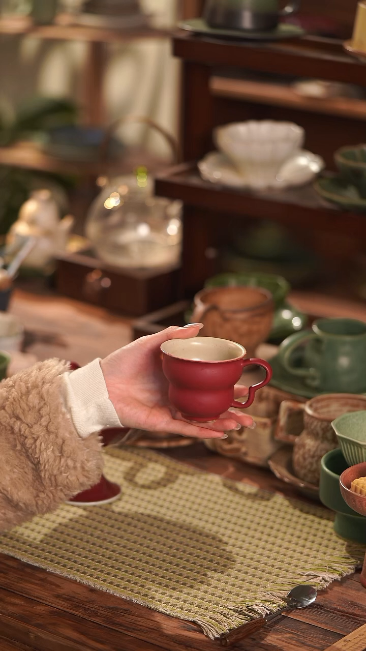 摆件陶景德镇手作餐具@B075