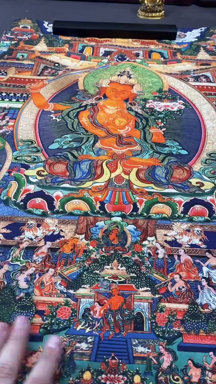 卷轴画王姬藏传唐卡艺术品