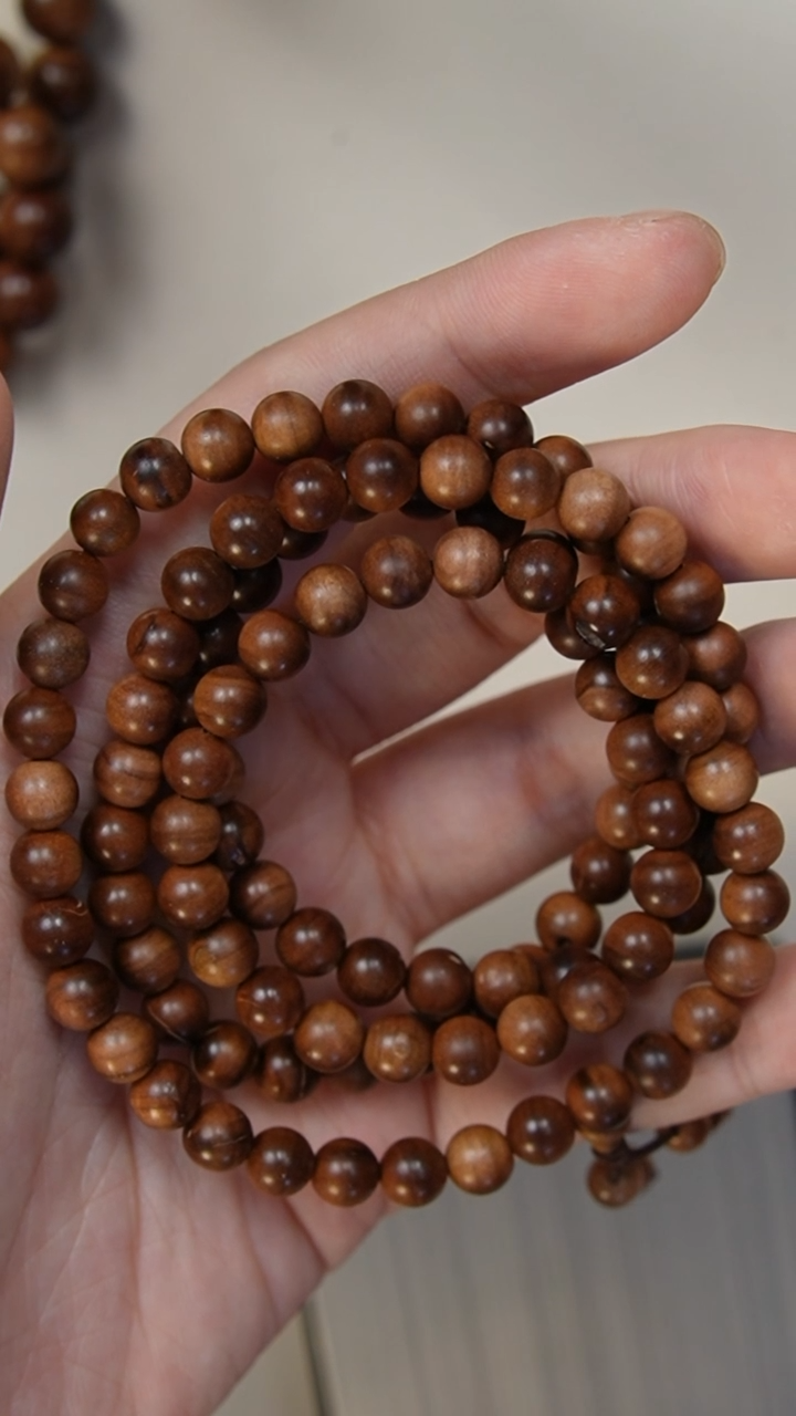 【闪购商品】檀香木手串/手链老山檀香0.7圆珠多圈108颗瑕疵