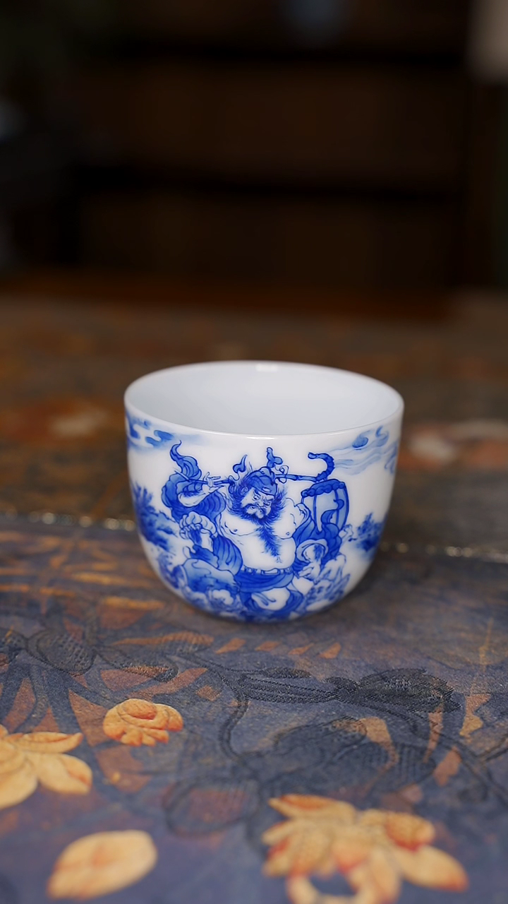 【闪购商品】杯铭墨 青花钟馗主人杯