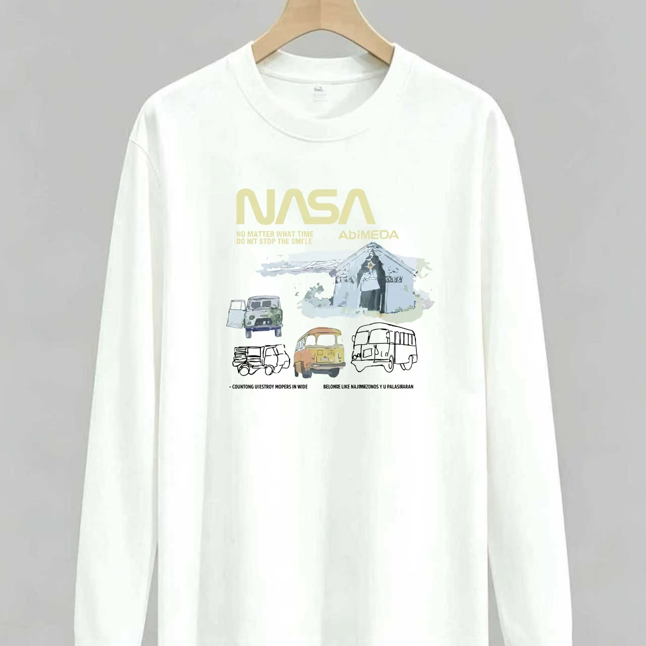 NASA联名秋衣微宽松情侣时尚男女同款休闲百搭长袖