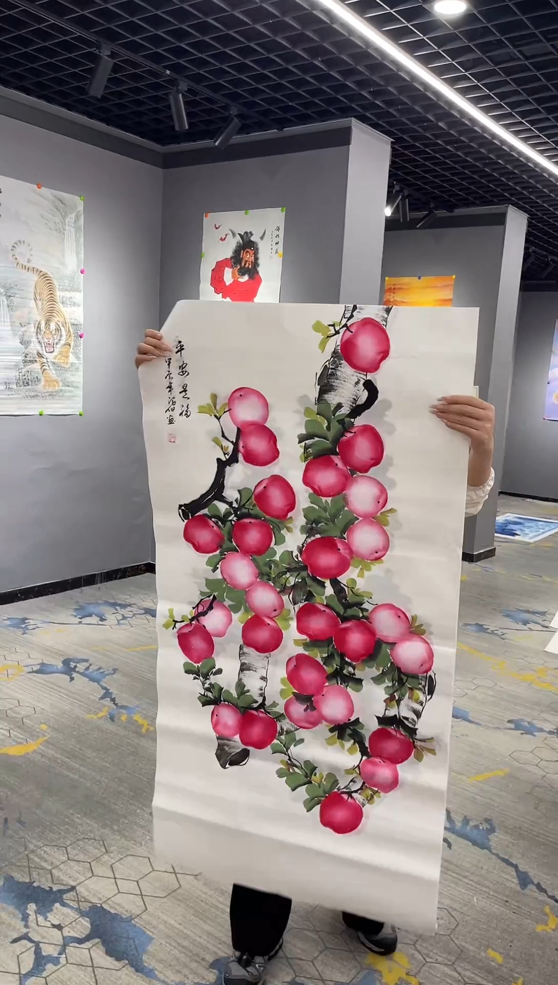 竖款年画艺术作品欣赏S124