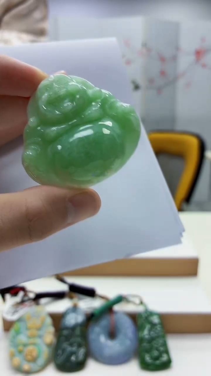 未镶嵌定制翡翠4812bb-毛货挂件72