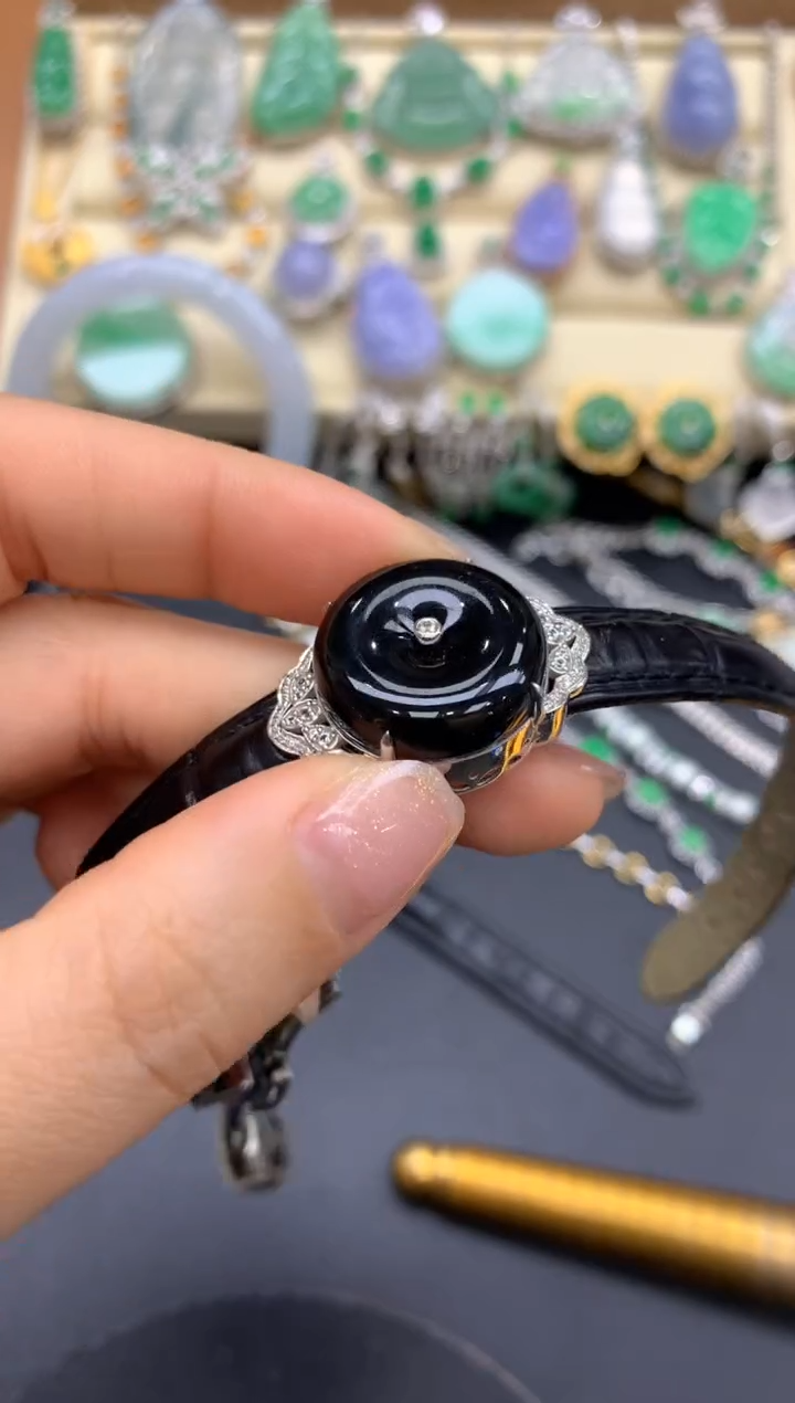 【闪购商品】翡翠手链18K金镶嵌576-中国好珍宝