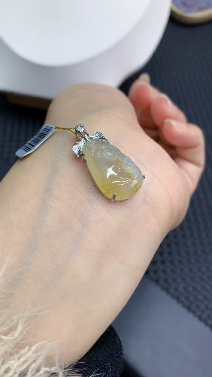 【闪购商品】翡翠颈饰18K金镶嵌            8