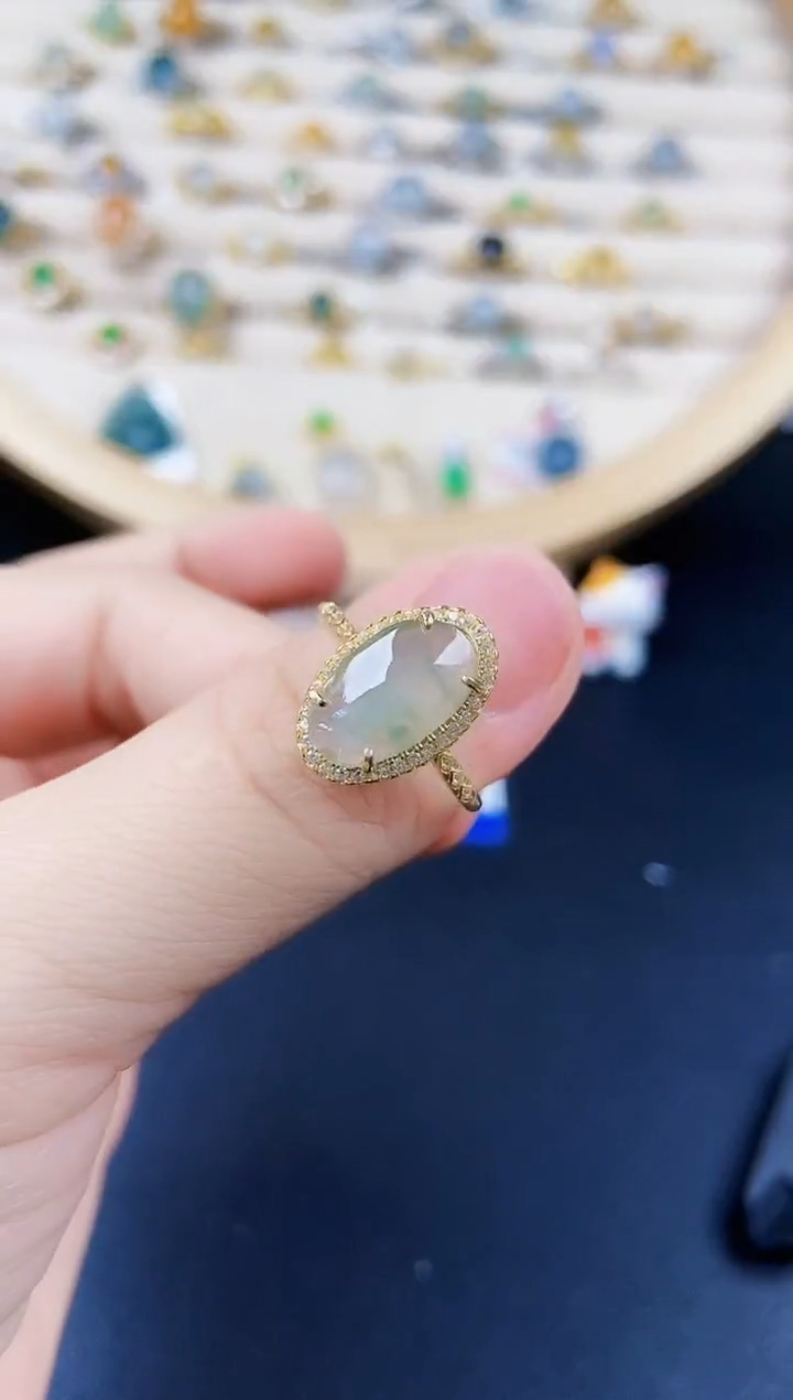 【闪购商品】翡翠戒指银S925镶嵌5464546