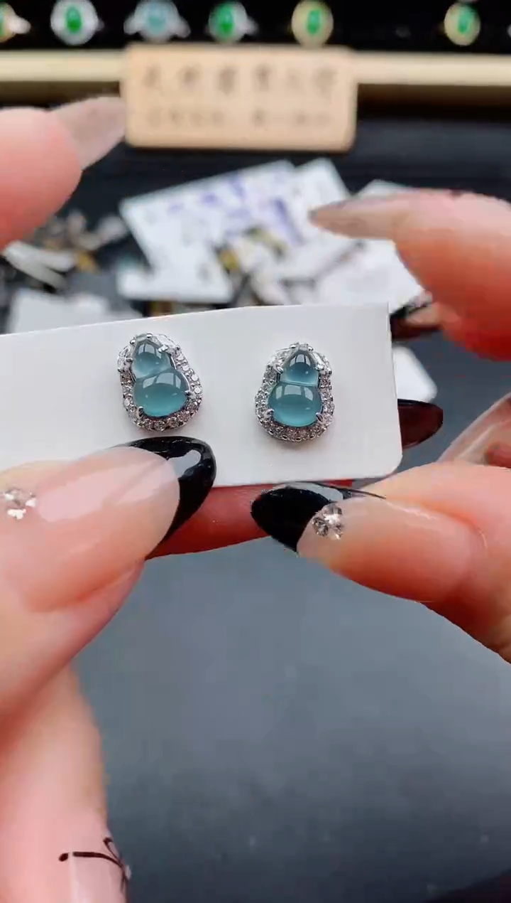 银S925镶嵌戒指翡翠1