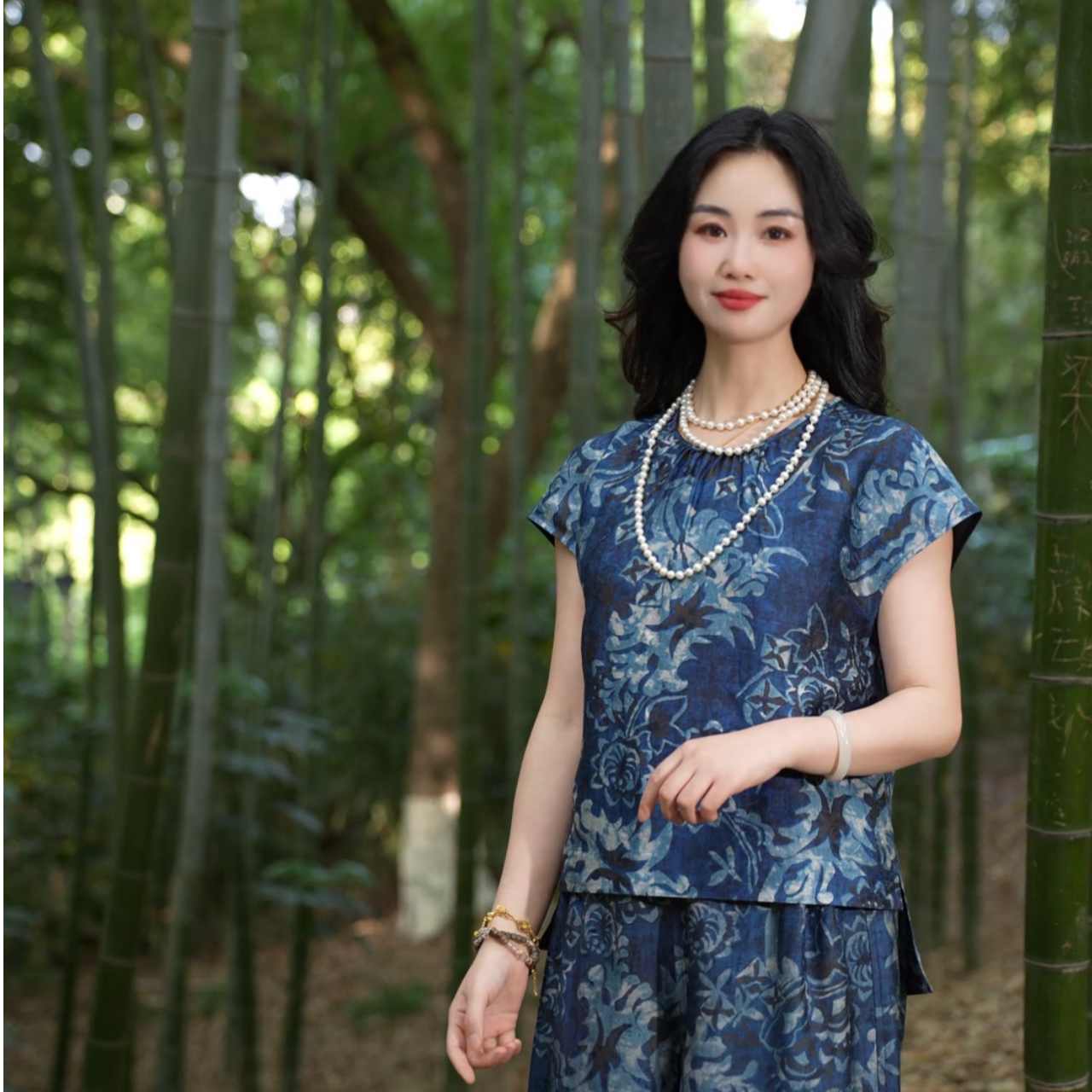 【东方婵韵】新中式时尚圆领无袖青花瓷上衣DFCY-SY190