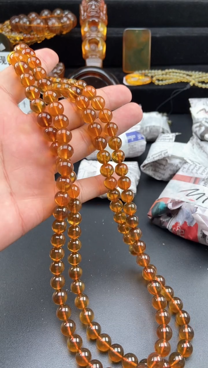 【闪购商品】琥珀手链未镶嵌金棕珀妈妈链【多样性发货其中一】
