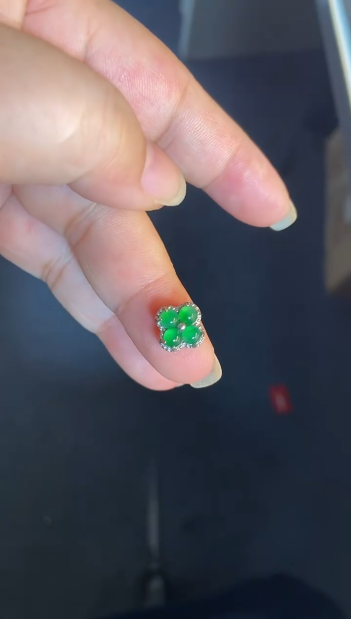 吊坠(不含链)银S925镶嵌翡翠1