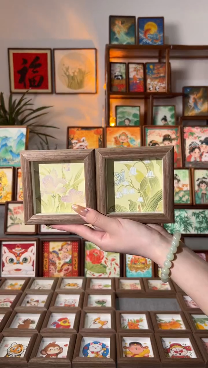 【闪购商品】国画鸢尾花蝴蝶 铃兰花蝴蝶 一组11