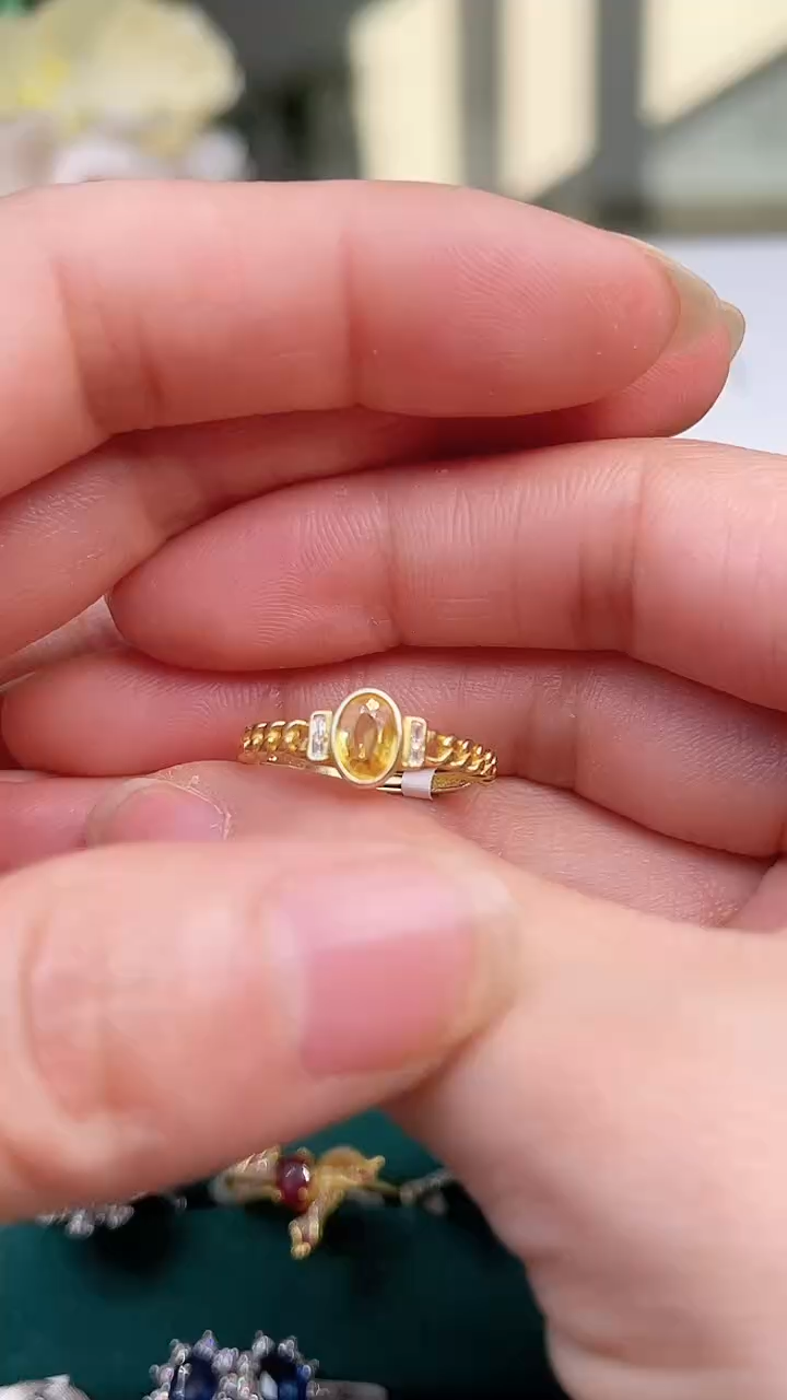 【闪购商品】蓝宝石戒指银S925镶嵌成品