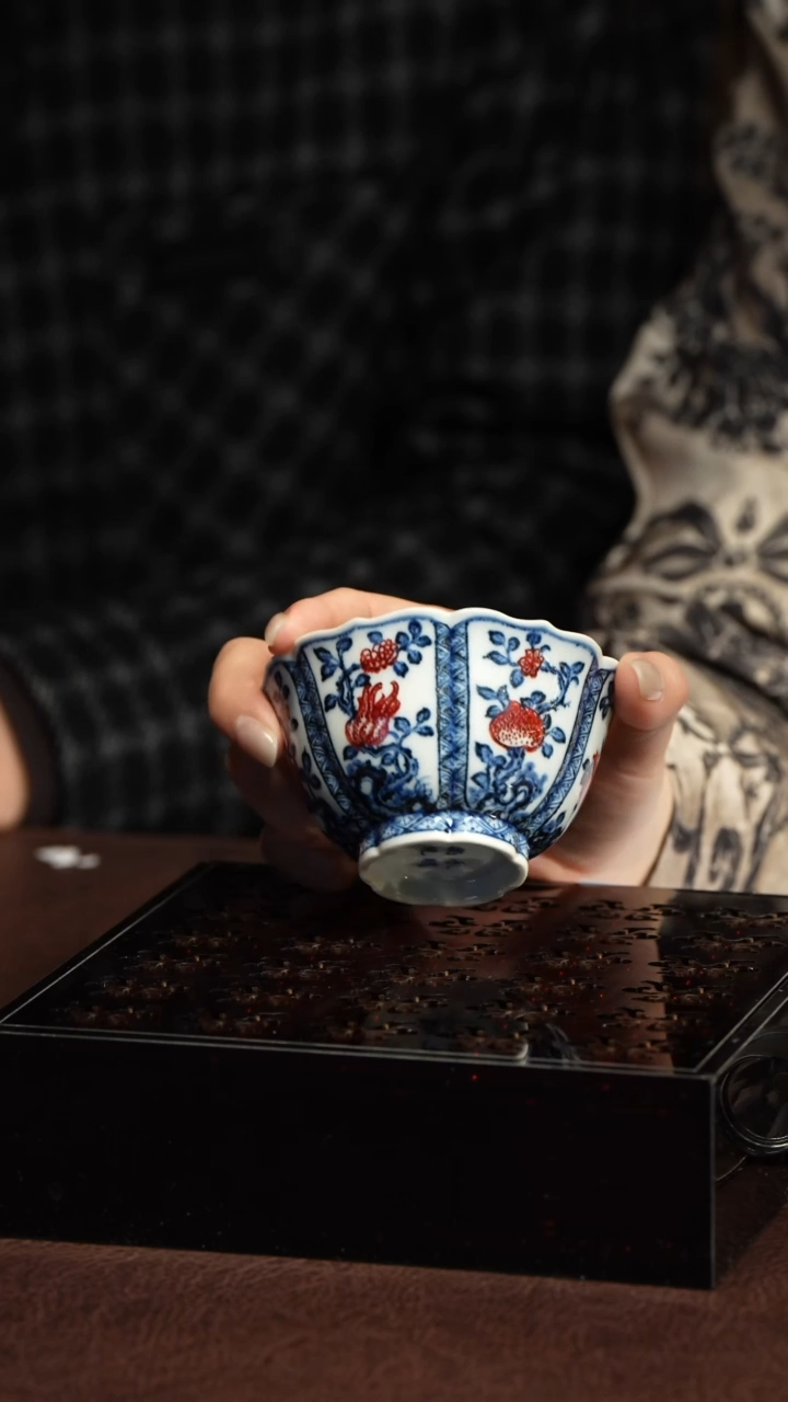 【闪购商品】S永明尚玩釉里红六方杯