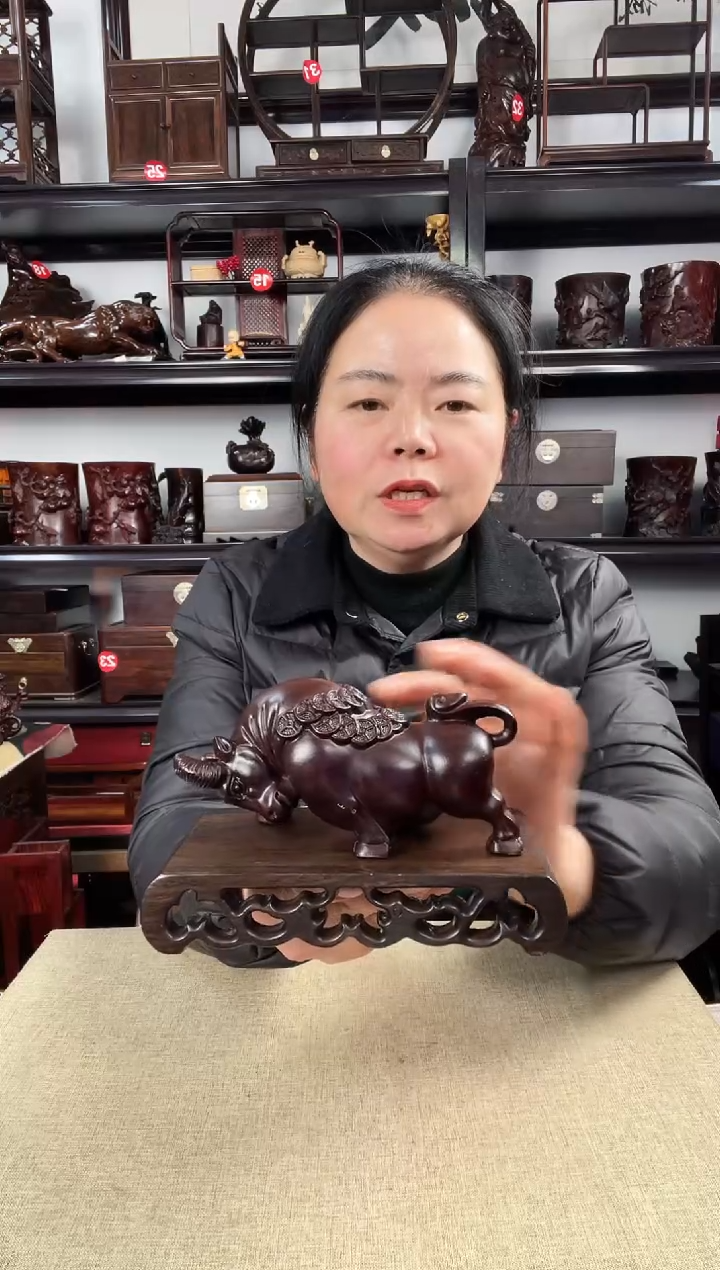 木老李红木工艺品1219+牛