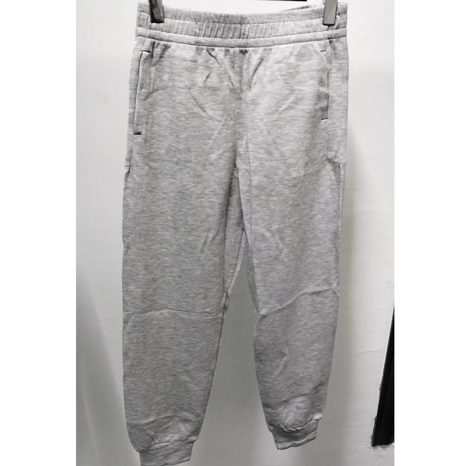 灰色纯色裤子宽松显瘦百搭束脚裤23336-01