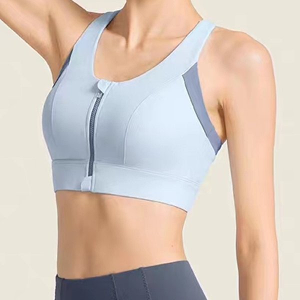 新款瑜伽美背高强度拼色文胸外穿女士夏季内衣健身运动休闲背心