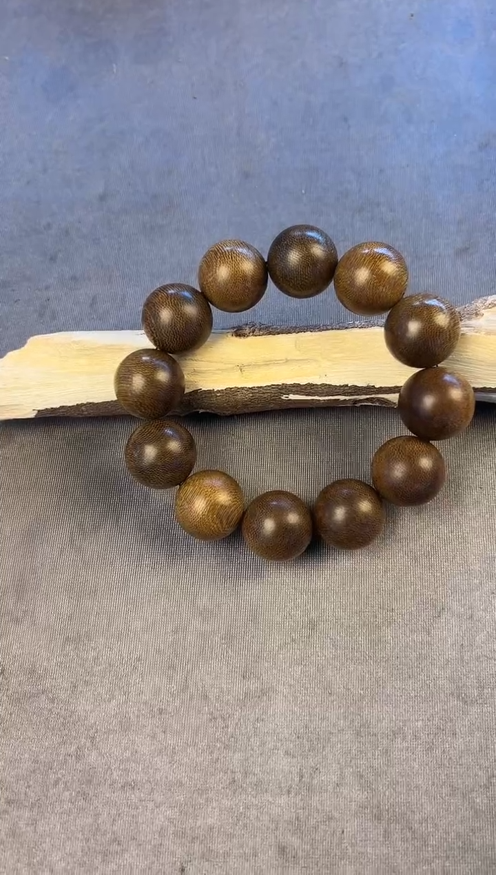 沉香沉香碎屑芽庄白奇20圆珠单圈沉68+多样性发一