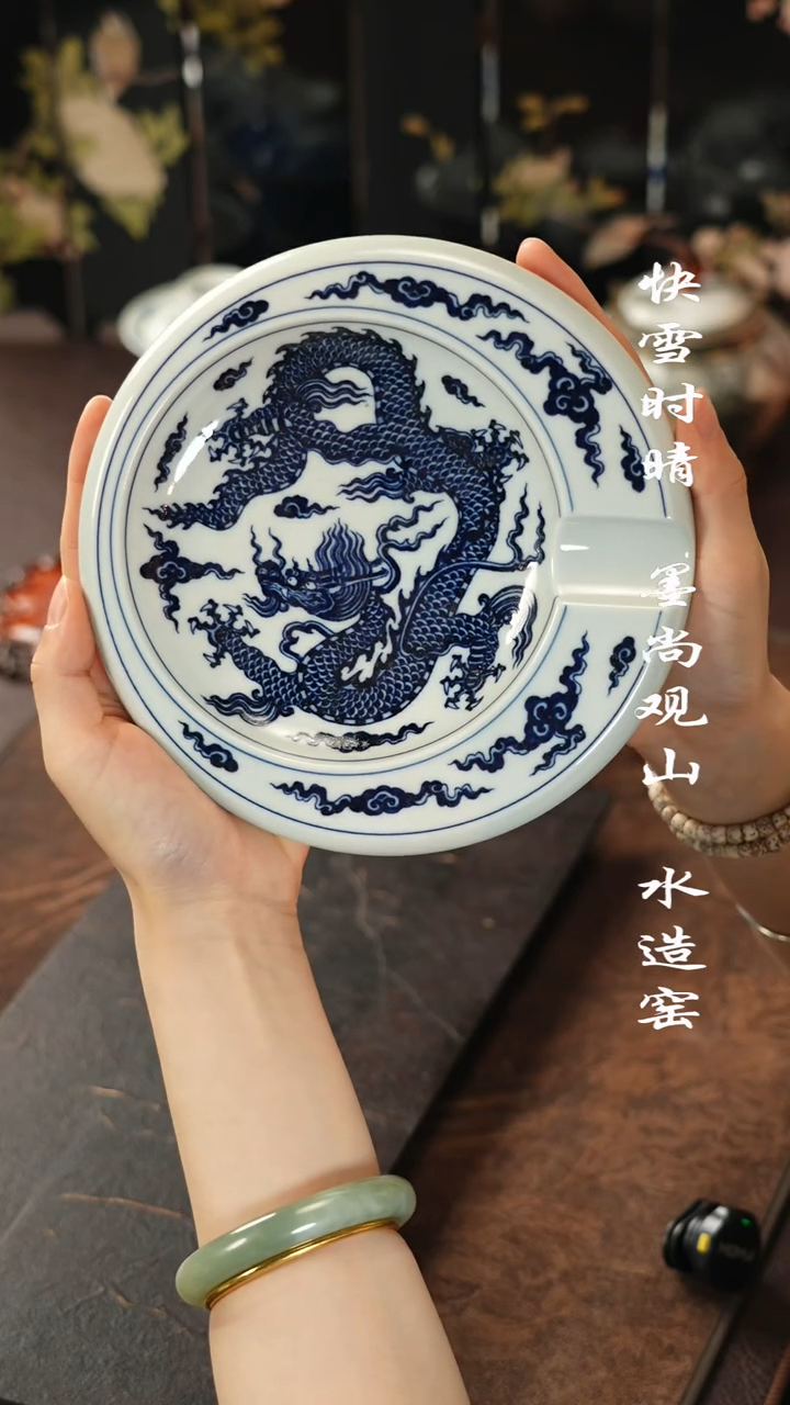 水造青花霸王龙缸2880