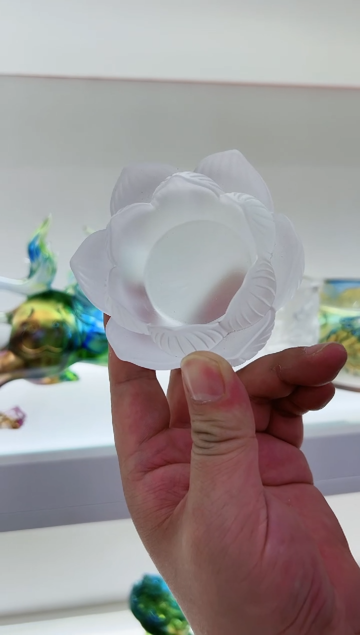 【闪购商品】茶宠古法琉璃 莲花烛台