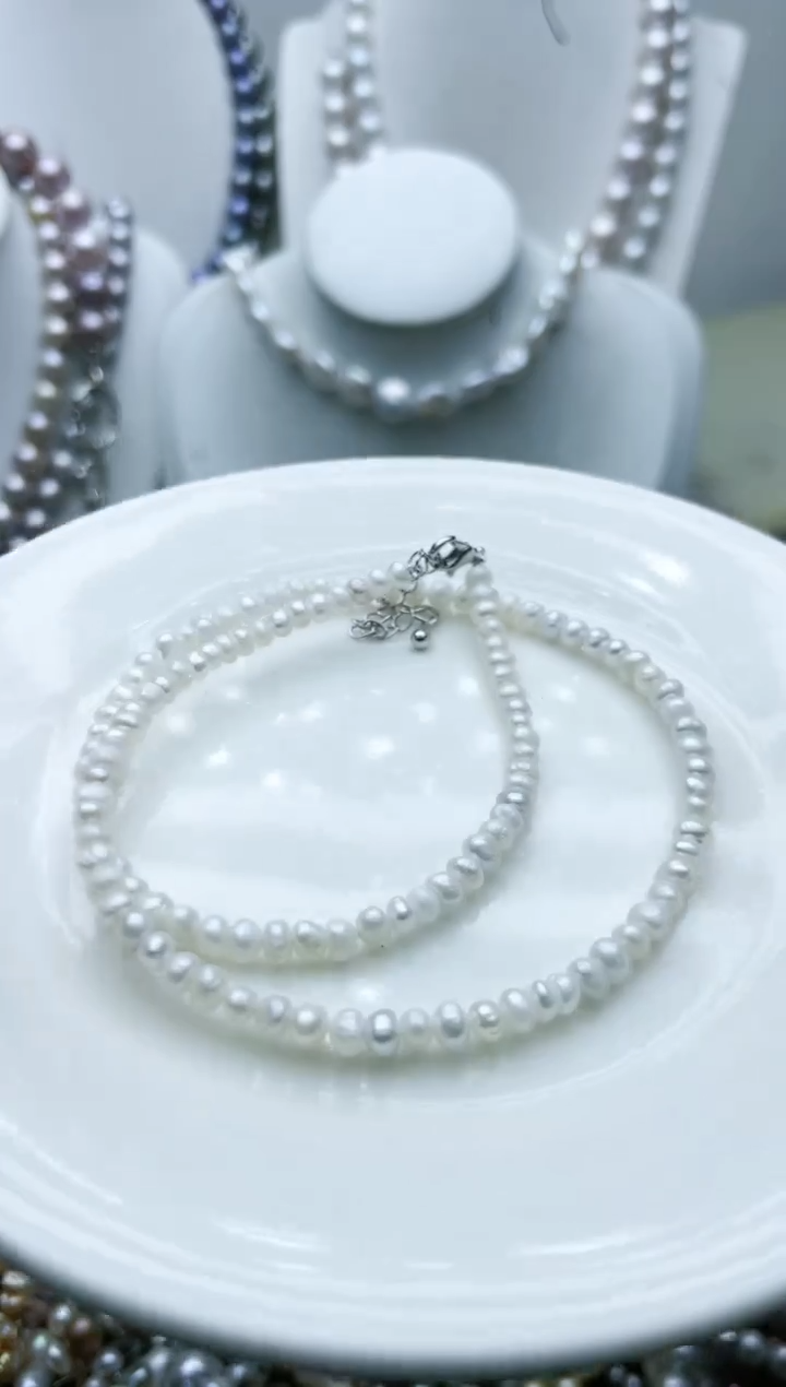 【闪购商品】淡水珍珠颈饰钛钢21