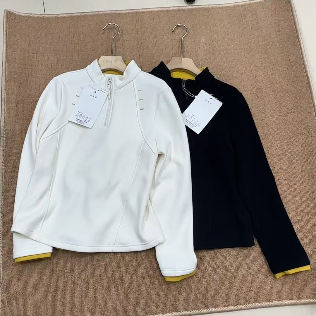 实体店直播：时尚百搭洋气显瘦加绒加厚半拉链绒衫（58-67）