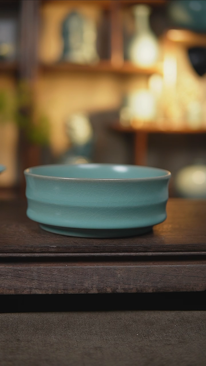 【闪购商品】杯仿古天青纯手工竹节水洗