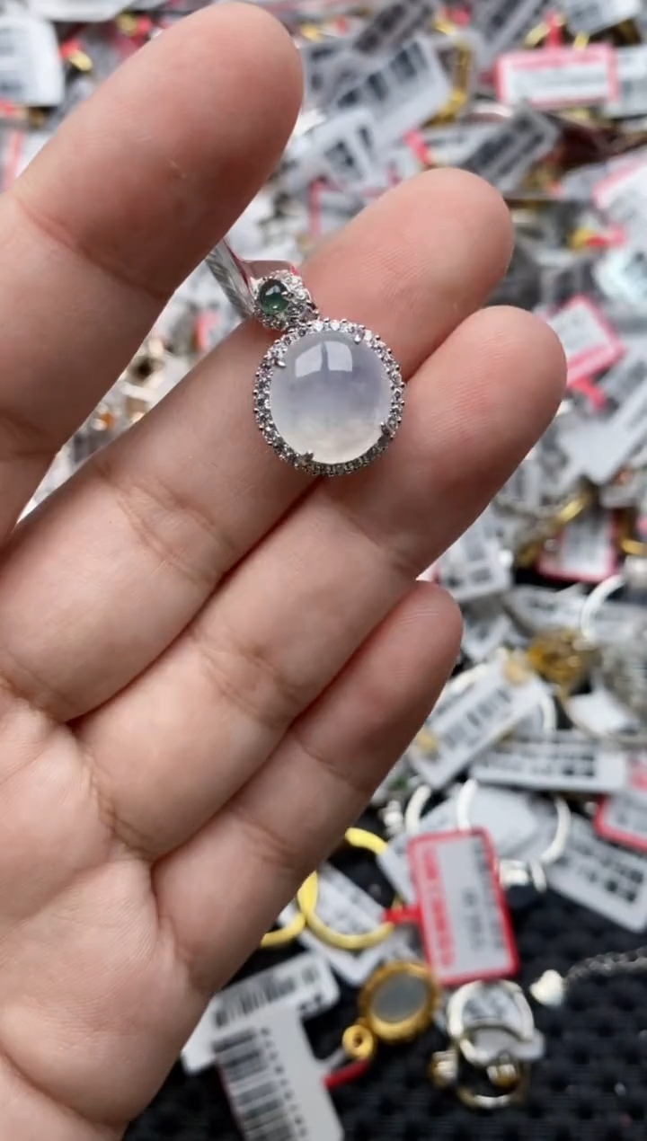 【闪购商品】翡翠戒指银S925镶嵌5555---6