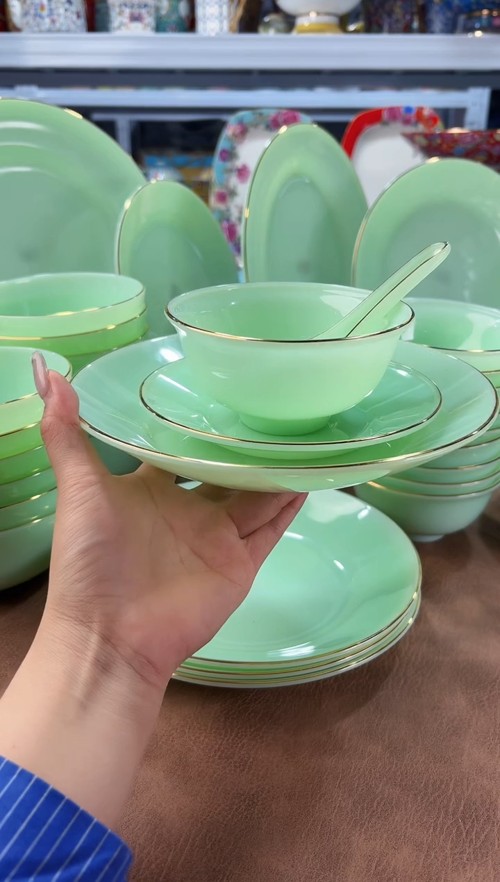 玉瓷四件套10套餐具