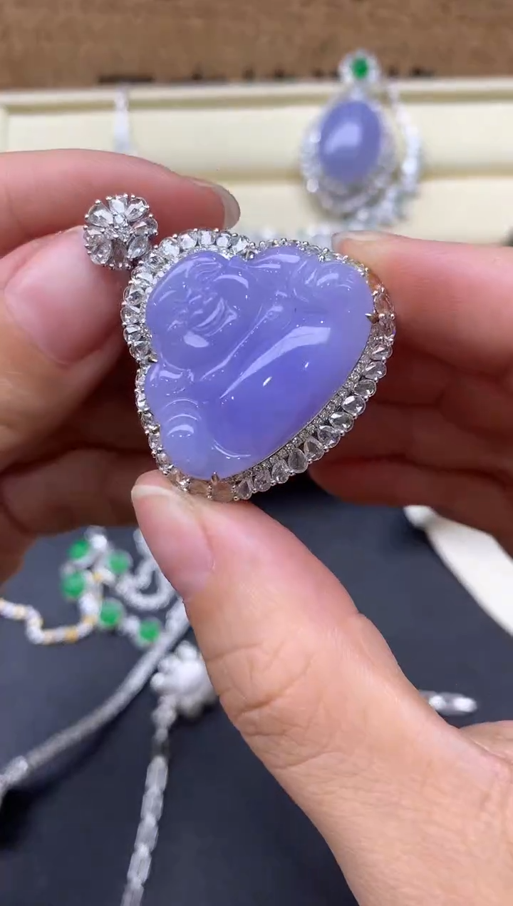 【闪购商品】翡翠颈饰18K金镶嵌695-中国好珍宝