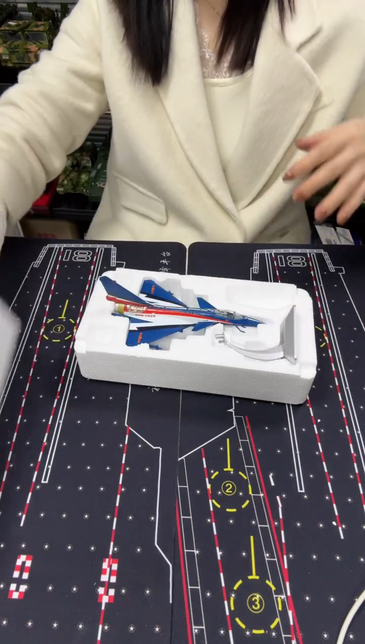 1/100合金歼10表演机