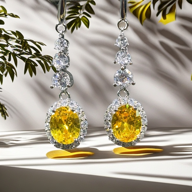 【高端定制】高贵奢藏级黄钻石耳坠335