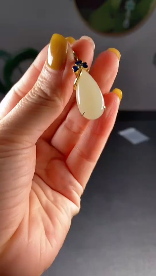 【闪购商品】和田玉（糖玉）颈饰银S925镶嵌000000005822