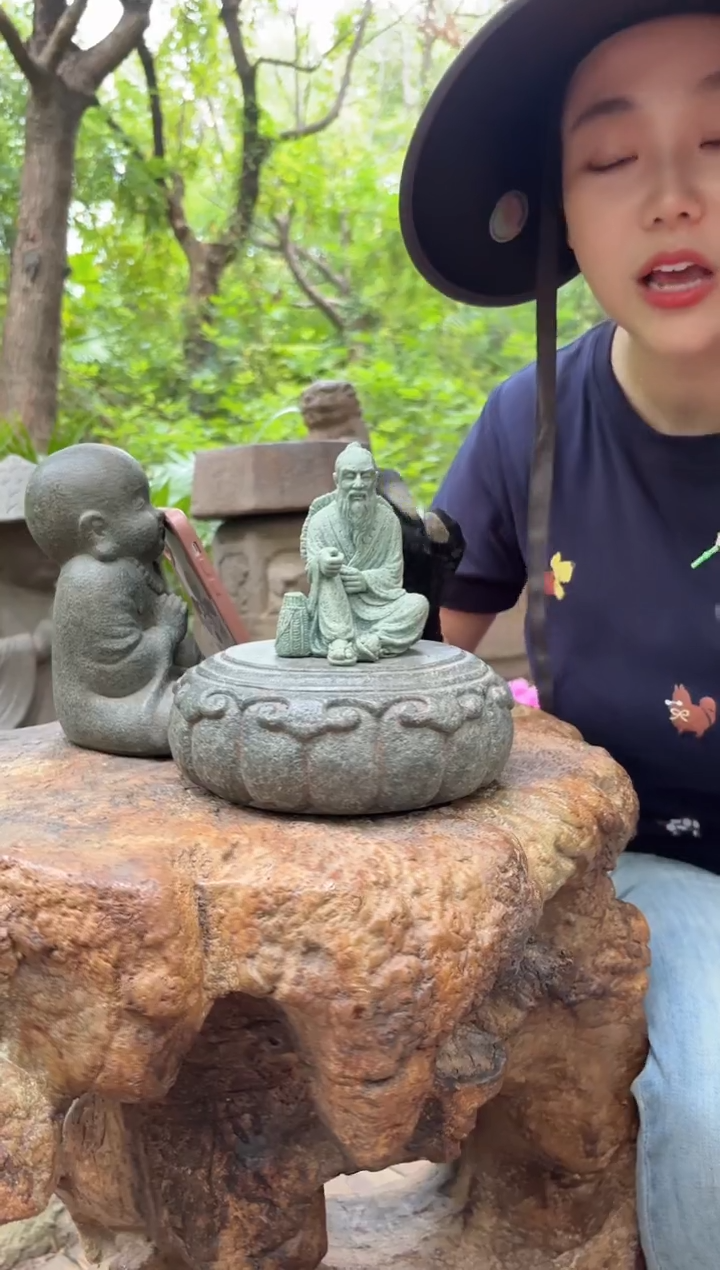 人造石造景摆件钓鱼翁