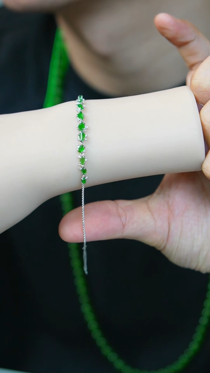 【闪购商品】翡翠手链18K金镶嵌40号-手链/GG/1