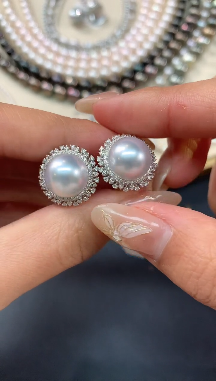 【闪购商品】海水珍珠耳饰18K金镶嵌耳饰A35|16800