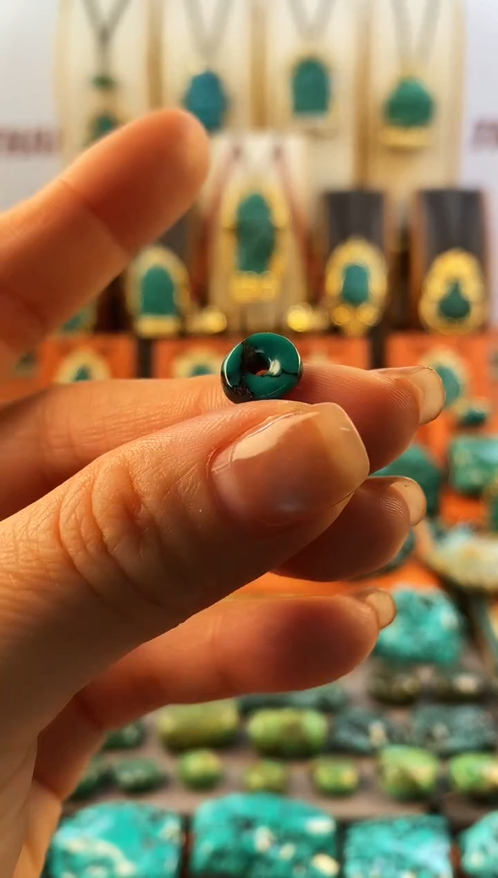 未镶嵌绿松石.网花 单颗