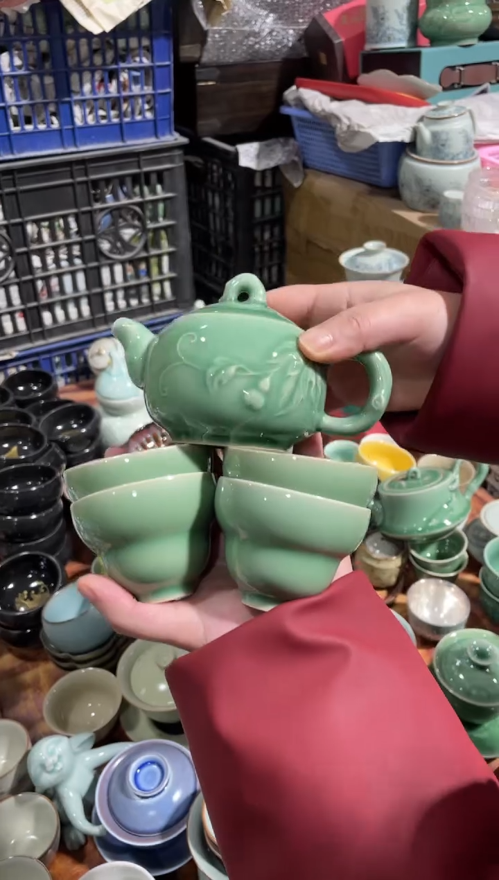 【闪购商品】一壶四杯 特价 福利 青瓷 福利