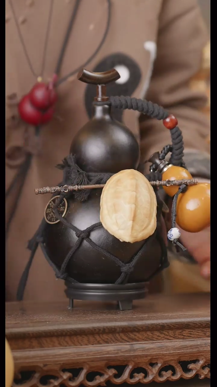 【闪购商品】178号精品天然大漆工艺防渗内胆酒葫芦~