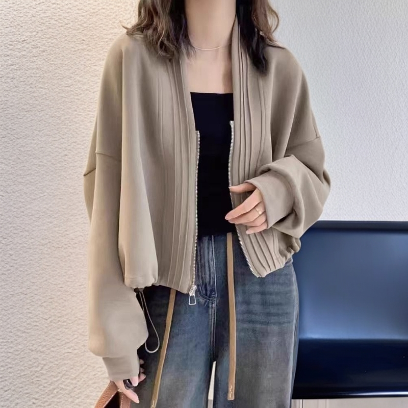 春季短款卫衣气质长袖针织时尚休闲百搭宽松韩版气质长袖针织时尚