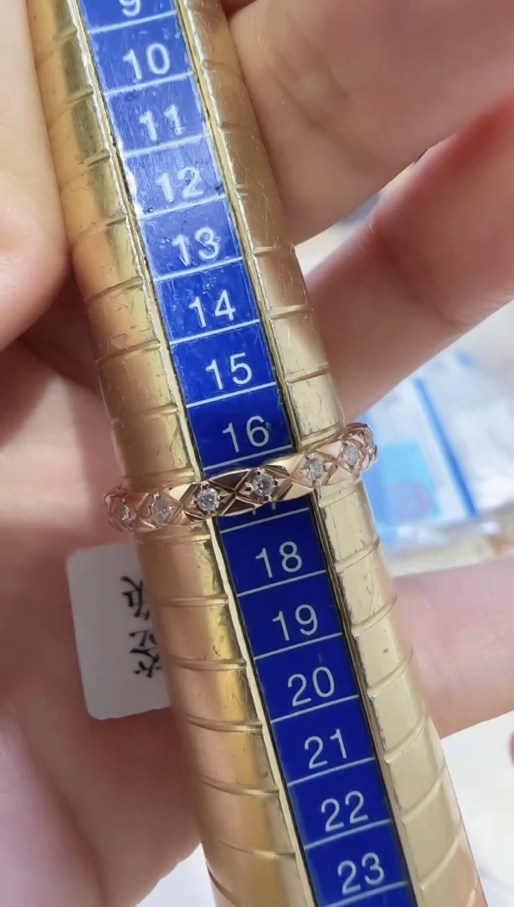 【闪购商品】天然钻石戒指/指环18K金镶嵌戒指17号