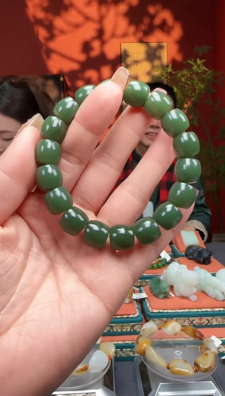 【闪购商品】和田玉手串未镶嵌手串卡12