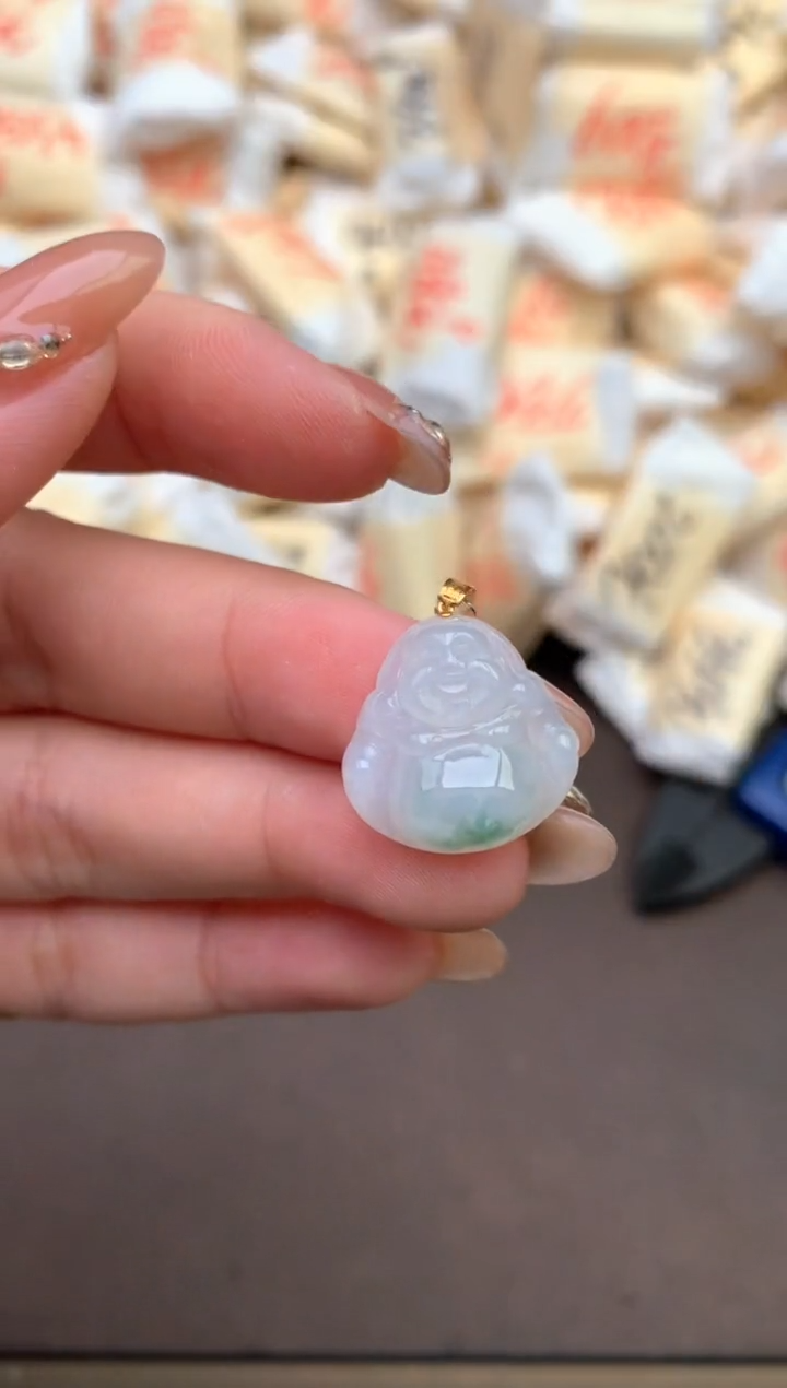 【闪购商品】翡翠18K金镶嵌颈饰—