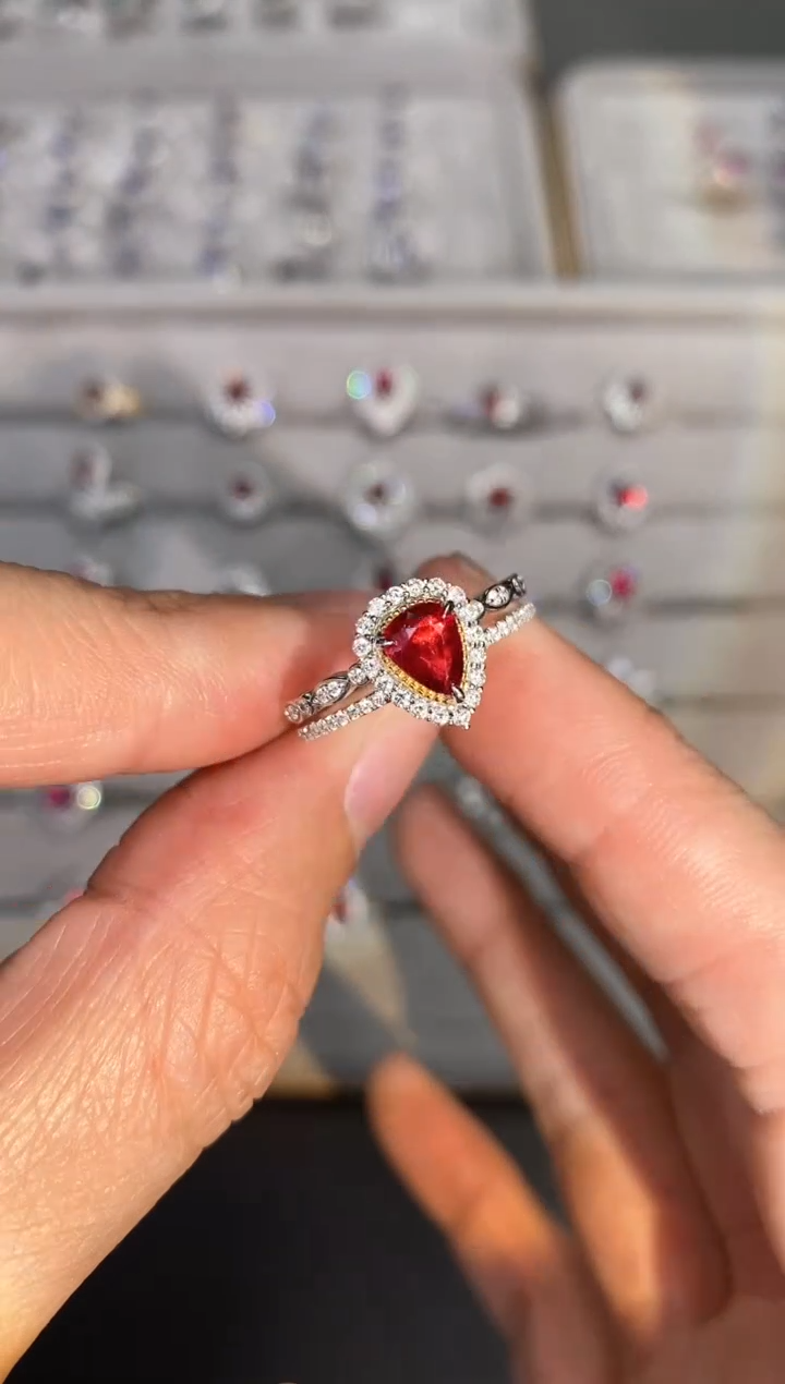 【闪购商品】红宝石戒指18K金镶嵌1.04ct/新年开工价