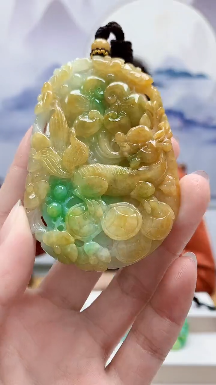 未镶嵌定制翡翠4829ry-毛货挂件142