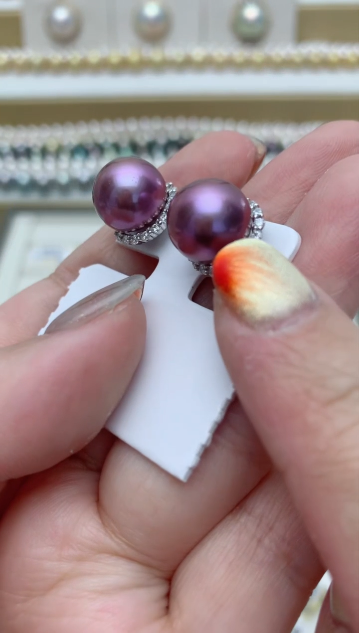 【闪购商品】淡水珍珠耳饰银S925镶嵌q80