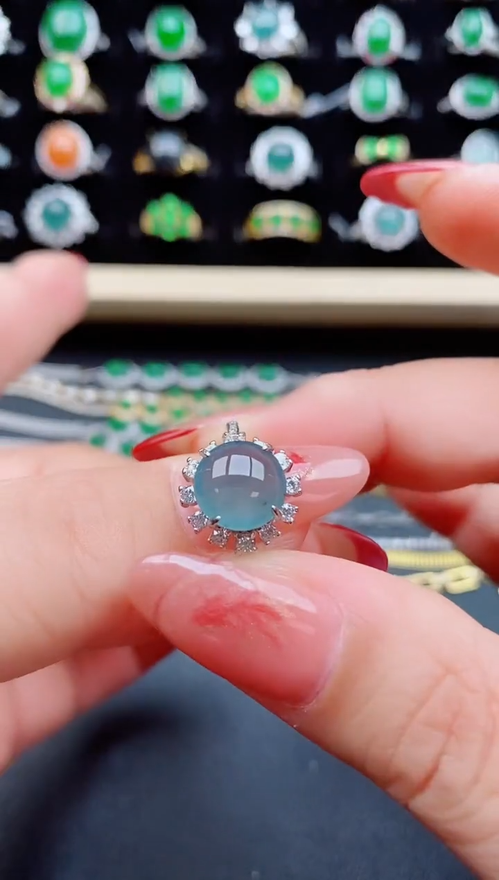 【闪购商品】翡翠戒指银S925镶嵌321321