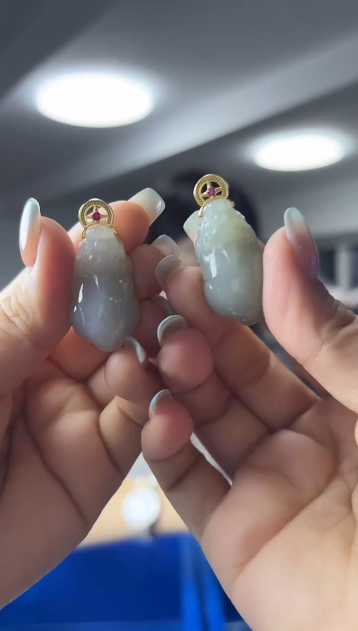 吊坠(不含链)银S925镶嵌和田玉（多样性发一件）